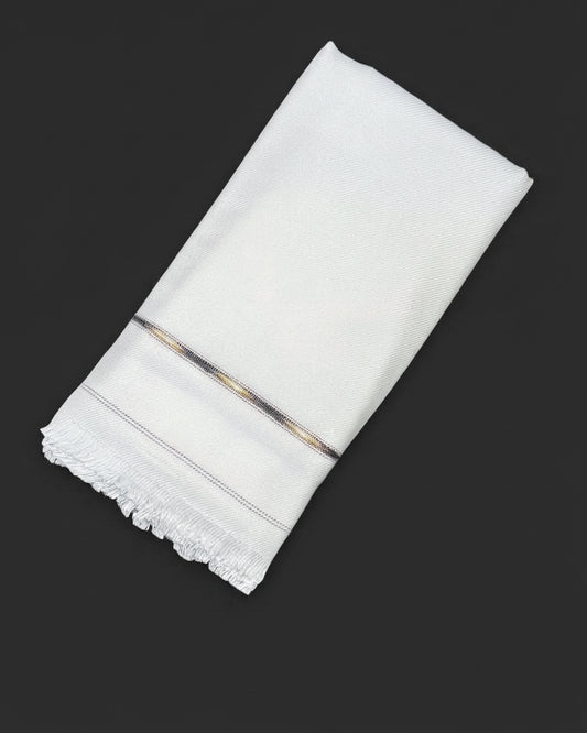 China White Wool Shawl For Men – Premium Winter Collection