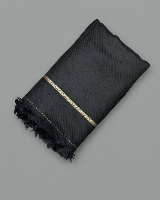 Kids Black Wool Shawl – Classic Winter Wrap