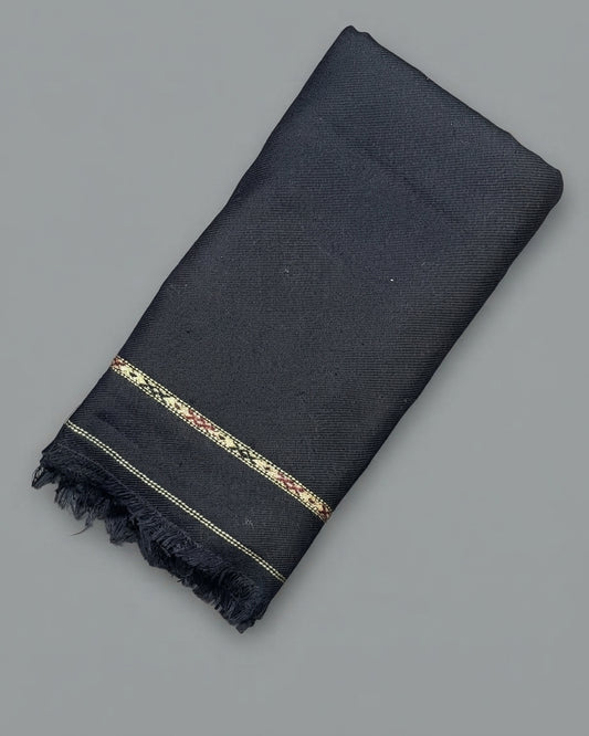 China Black Wool Shawl For Men – Premium Winter Collection