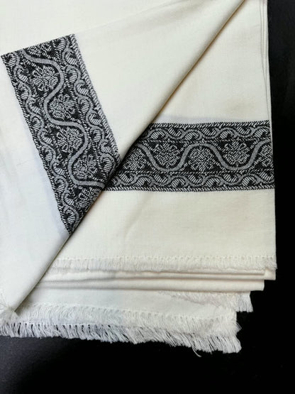 Traditional Indian Border Shawl