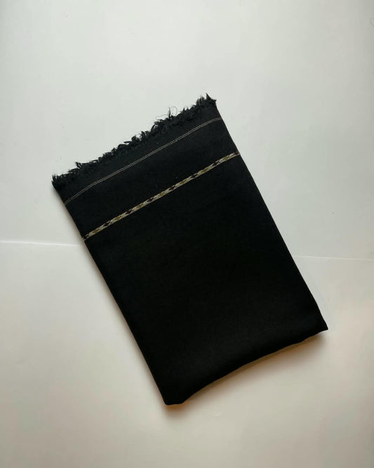 Domestic Wool Black Shawl for Men – Classic Winter Shawl