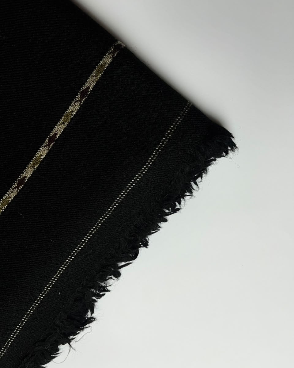 Domestic Wool Black Shawl for Men – Classic Winter Shawl