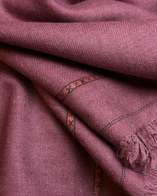 Kids Maroon Wool Shawl  – Premium Winter Collection